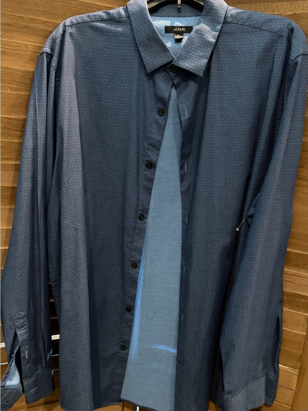 Alfani Men’s Dark Navy Button-Up Dress Shirt